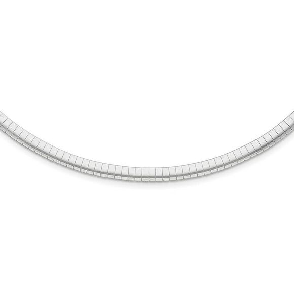 4mm Rhodium Plated Sterling Silver Cubetto Chain Necklace, 16-18 Inch - Picture 1 of 5